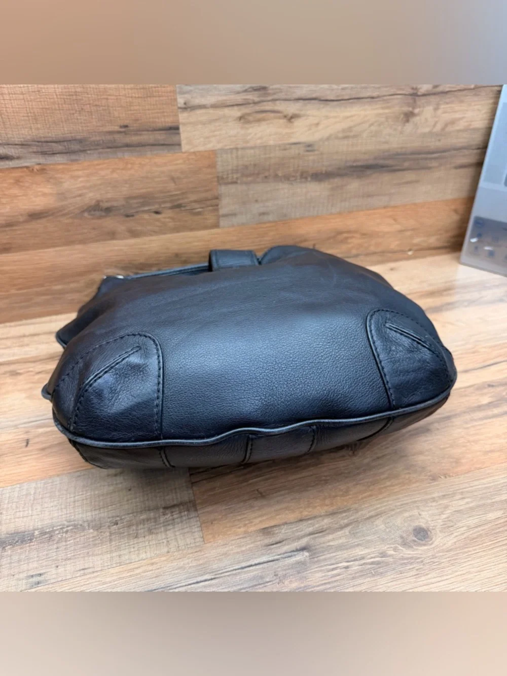 Michael Kors Black Leather Hobo Shoulder Handbag